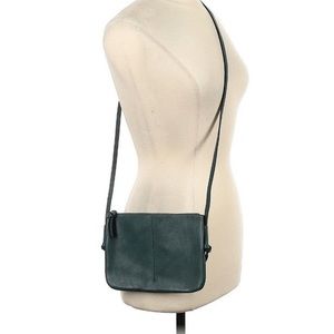 Madewell midnight green leather knotted crossbody bag purse